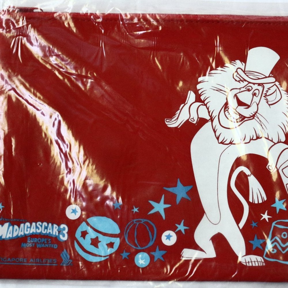 Madagascar 3 Lion Movie Red Zipper Pouch Bag Lion